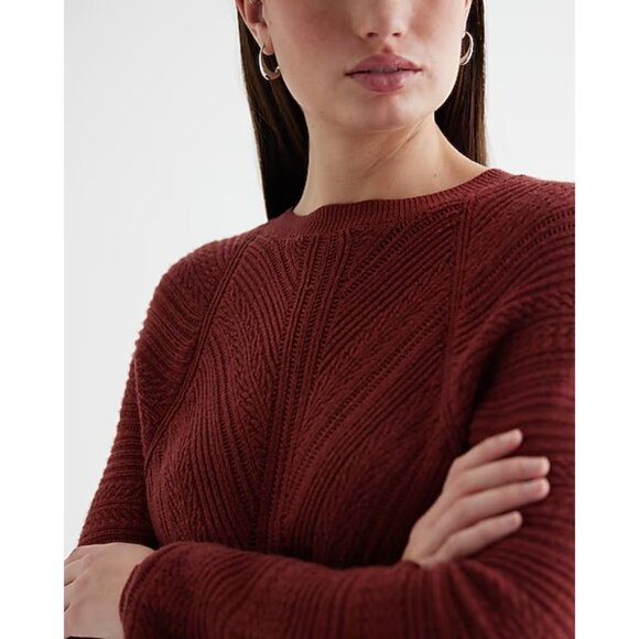 Express Open Stitch Crew Neck Sweater XL - Picture 3 of 5